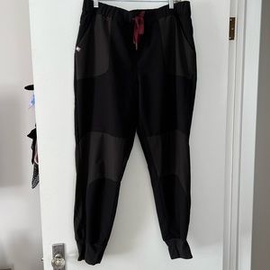 Disney Figs Black Jogger Scrub Pants
